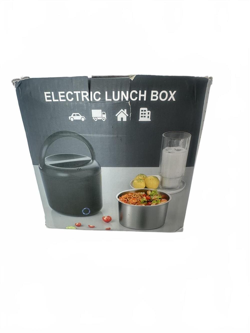 1.2L Electric Heated Lunch Box Portable Food Warmer 12V 24V 110V 220V | NIB